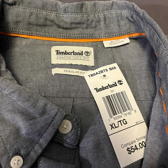 NWT Timberland Long Sleeve Button Down Shirt - Picture 3 of 3